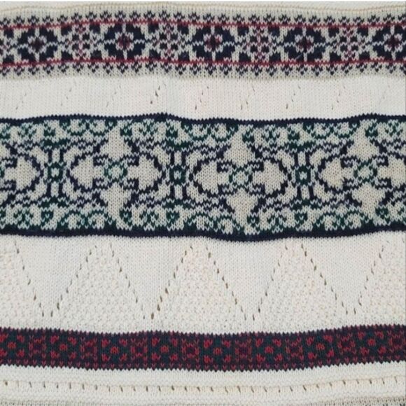 NEW Vintage 80s Interim Geometric Knit Grampacore Sweater Size Large - Picture 7 of 11